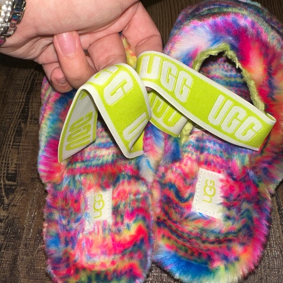 RAINBOW UGG SLIPPERS/SLIDES - Picture 4 of 4